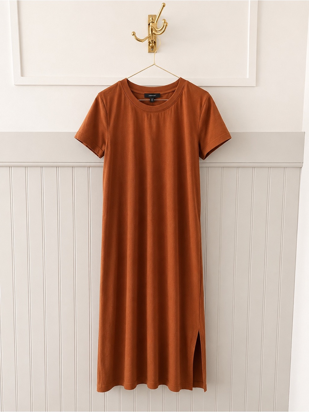 J. Crew Rust Short-Sleeve Maxi Dress